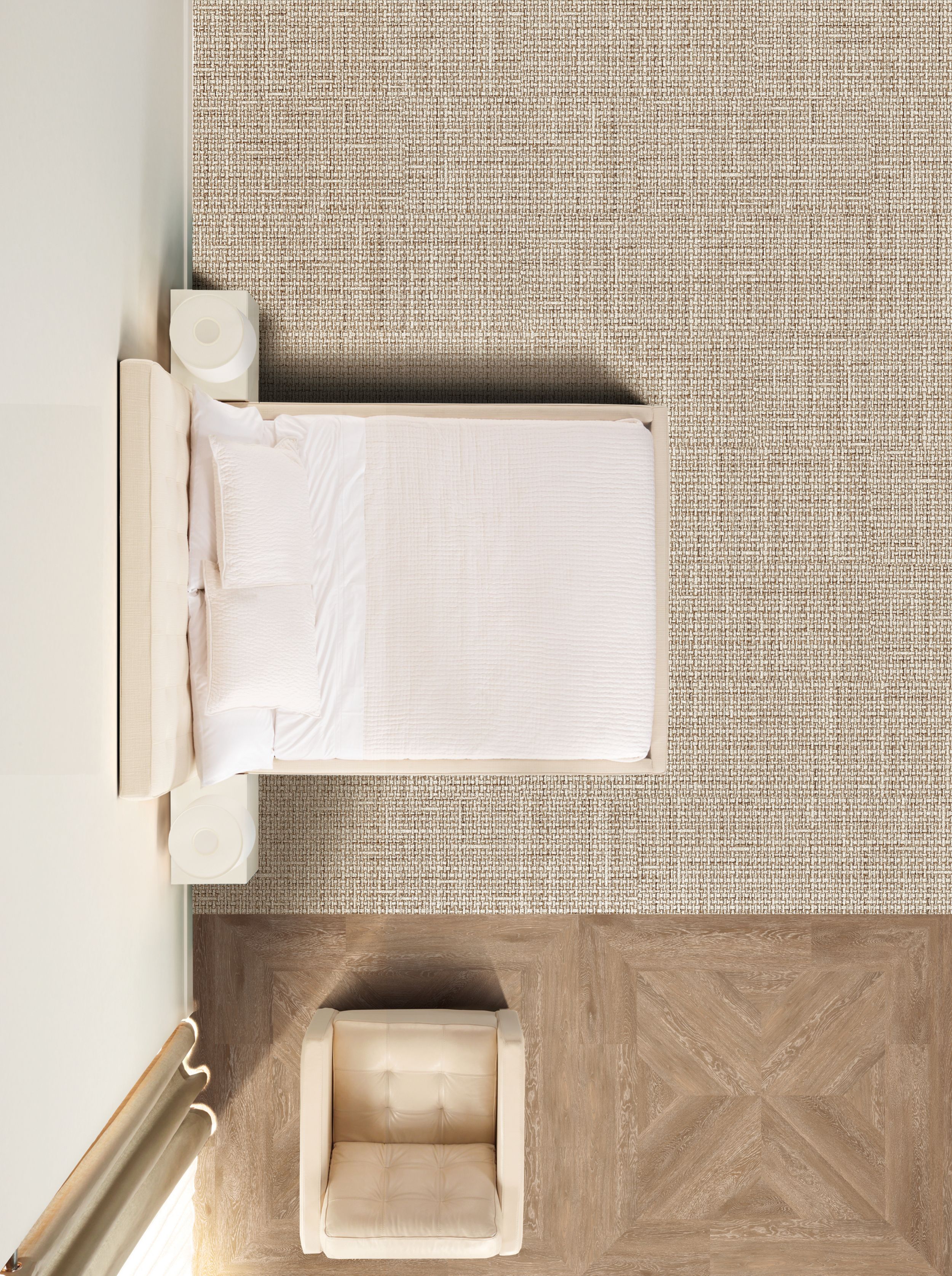 Interface RMS 607 carpet tile Textured Woodgrains LVT in hotel guest room número de imagen 4